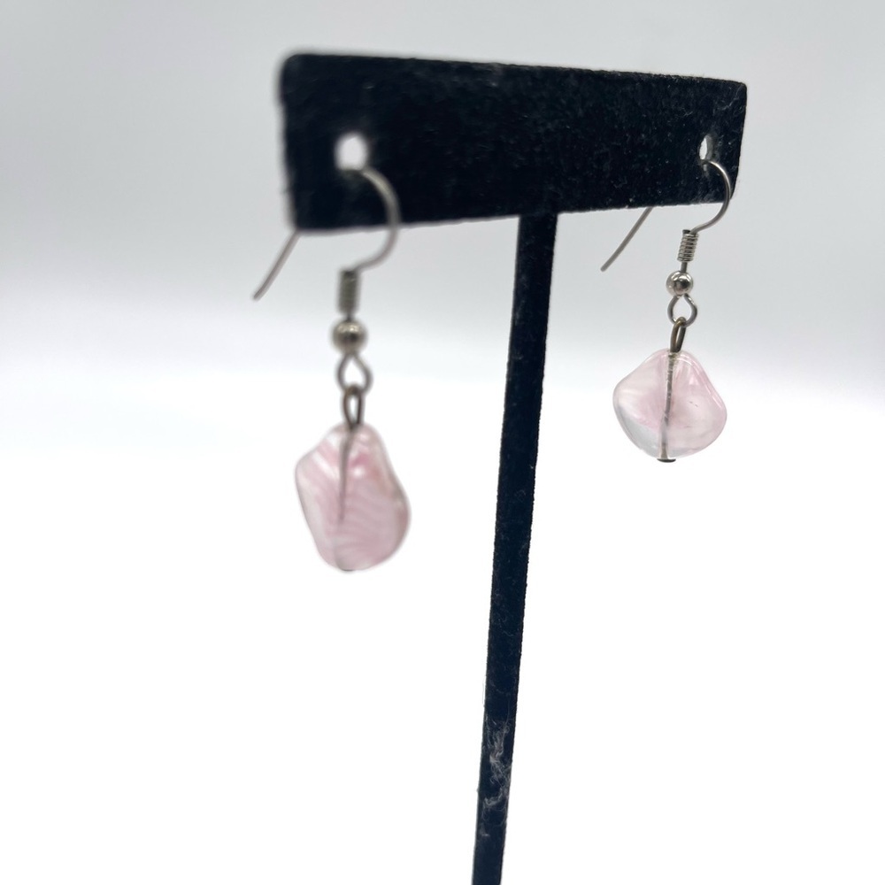Rose Quartz Elegant Pink Dangle Earrings - Picture 1 of 3